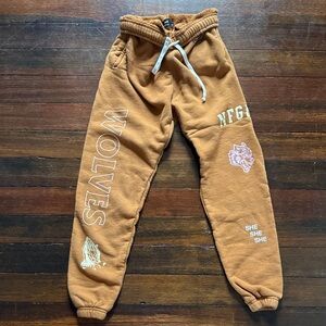 Darc Sport Tan 'Wolves' Graphic Jogger Track Pants